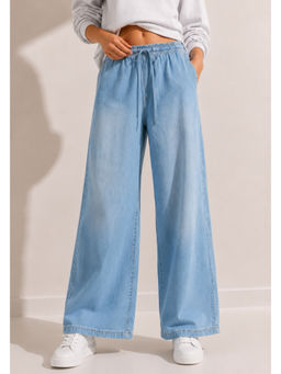 Lounge Dreams - Light Blue Denim Drawstring Trouser
