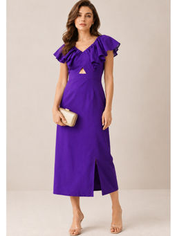 Lounge Dreams - Flamingo Purple Midi Dress