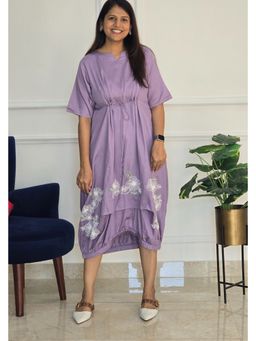 Pink Tree - Women'S Cotton Lavender Knot Dress