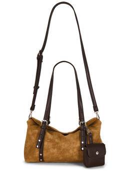 8 Other Reasons - Suede Faux Suede Shoulder Bag Tan