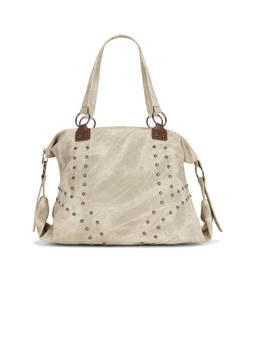 8 Other Reasons - Slouchy Studded Tote Bag Beige