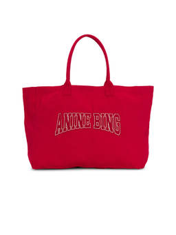 ANINE BING - Leo Canvas Tote Bag Red