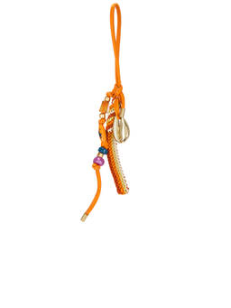 POLO RALPH LAUREN - Small Leather Bag Charm Orange