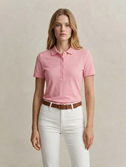 GANT - Women Pink Pique Polo T-Shirt