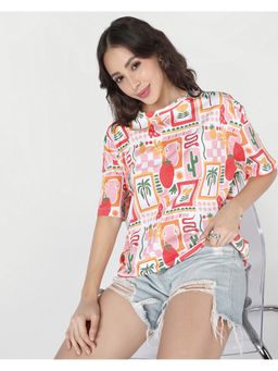 Bewakoof - Women Multicolor Graphic Printed T-shirt