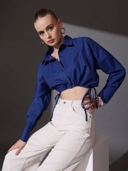 STREET 9 - Blue Crop Shirt
