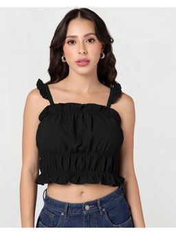 Bewakoof - Women Jet Black Crop Top