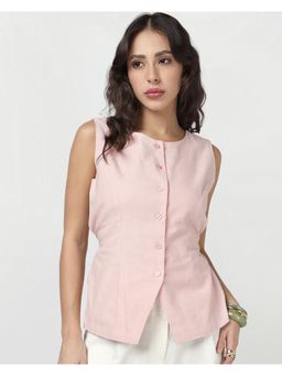 Bewakoof - Women Pink Whip Waistcoat Top