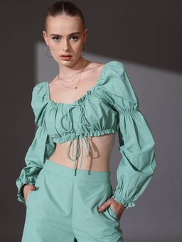 STREET 9 - Green Bralette Crop Top