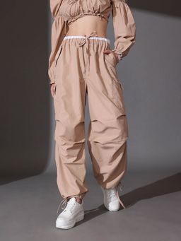 STREET 9 - Beige Parachute Pant