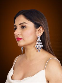 Shhimmerz Jewellery - Blue Tassel Earrings