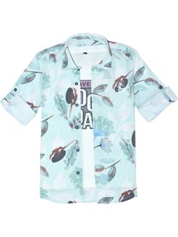 CHARCHIT - Boys Full Sleeves Printed Casual Shirt with T-Shirt