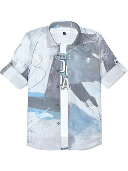 CHARCHIT - Boys Full Sleeves Printed Casual Shirt with T-Shirt