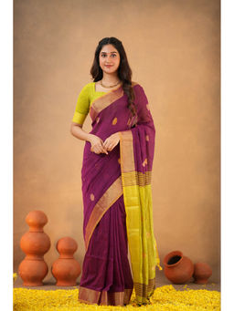 Sutisancha - Heritage Threads Artisan Cotton Saree with Unstitched Blouse
