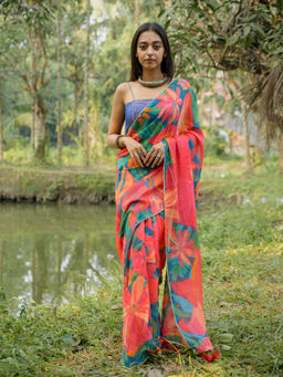 Suta - Multi-Color Mul Modal Saree without Blouse Piece