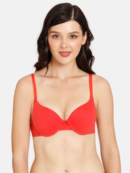 Zivame - Rosaline Padded Wired 3-4Th Coverage Push-Up Bra - Poppy Red