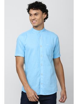 Peter England - Men Blue Slim Fit Casual Shirt