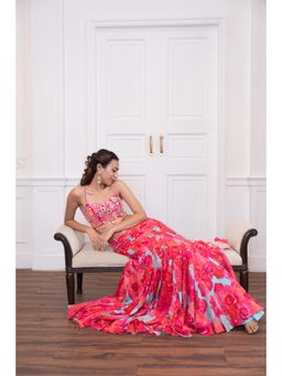 Lavina sippy - Fish Cut Kali Lehenga with Hand Work Embroidered Choli
