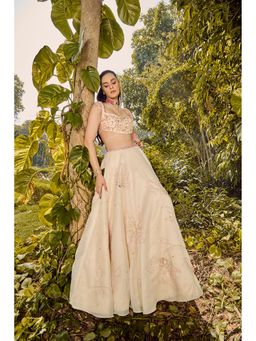PARUL GANDHI - Dreamy Dahlia Embellished Lehenga Set With Dupatta