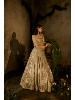 PARUL GANDHI - Champagne Biege Mist Lehenga Set