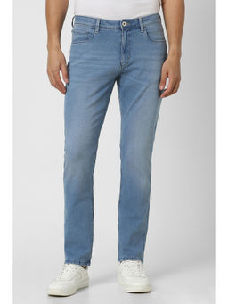 Van Heusen - Men Light Blue Wash Regular Fit Jeans