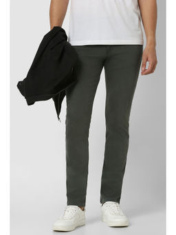Van Heusen - Men Dark Grey Light Wash Slim Fit Jeans