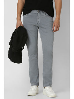 Van Heusen - Men Grey Light Wash Slim Fit Jeans