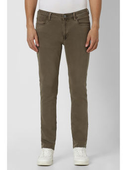Van Heusen - Men Brown Light Wash Slim Fit Jeans