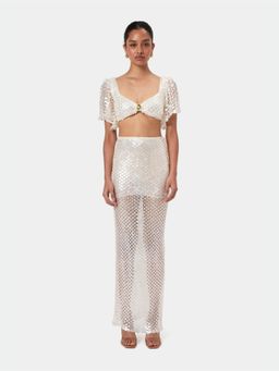 BEYOND - White Opal Column Skirt