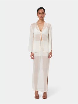 BEYOND - White Shell Trim Skirt