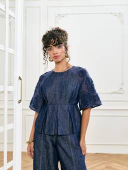 Style Island - Blue Blake Denim Top