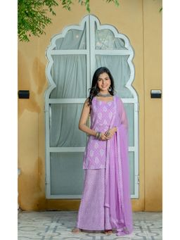 Kohsh - Printed Cotton Kurti Palazzo With Dupatta (Set of 3)