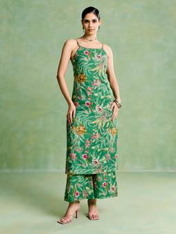 Aarke Ritu Kumar - Multi-Color Cotton Floral Cor-ord Set