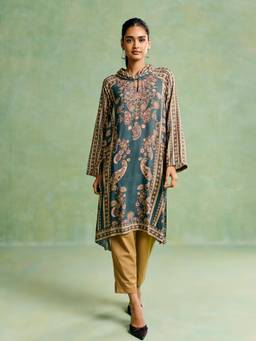 Aarke Ritu Kumar - Multi-Color Viscose Paisley Kurta