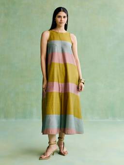 Aarke Ritu Kumar - Multi-Color Viscose Blend Colorblock Dress