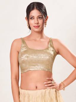 VAMAS - THE DESIGNER BLOUSES - Velvet Padded Back Open Sleeveless Saree Blouse