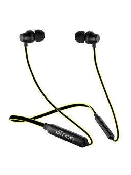 pTron - Tangent Lite Bluetooth 5.0 Wireless Headphones with Mic & In-Line Controls - Multicolor