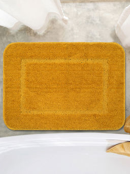 Saral Home - Gold Good Morning Micro Soft & Antiskid Backing Mat