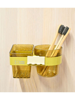 Voncasa - Yellow Plastic Bathroom Accessories Holder