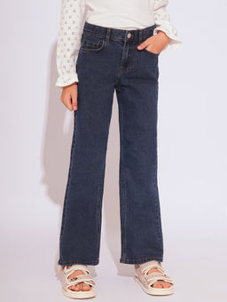 VERO MODA - Girls Dark Blue Straight Fit Jeans