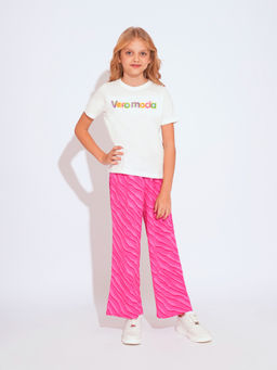 VERO MODA - Girls White Regular Fit T-Shirt