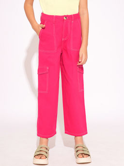 VERO MODA - Girls Pink Straight Fit Pant