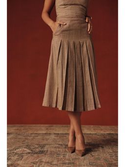 Sage By Mala - Galles Box-Pleat Skirt