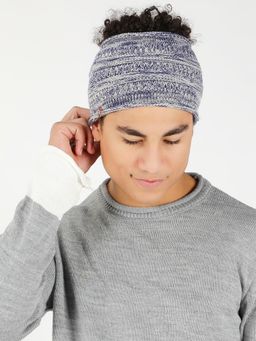 Bharatasya - Heathered Knit Woolen Headband Earwarmer Blue