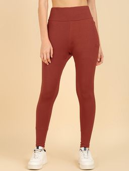 Zelena - Women High Waisted 95% Cotton 5% Elastane Maternity Leggings with Pockets