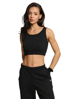 Van Heusen Woman Lingerie and Athleisure - Sleeveless And Round Neck Crop Top - Black