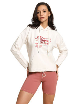 Van Heusen Woman Lingerie and Athleisure - Adjustable Hem And Long Sleeves Hoodie-Pastel