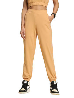 Van Heusen Woman Lingerie and Athleisure - Elastic Waistband Comfort Fit Trackpants-Fenugreek