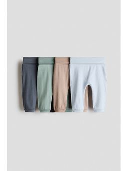 H&M - Unisex Multi-Color 4-Pack Ribbed Cotton Joggers