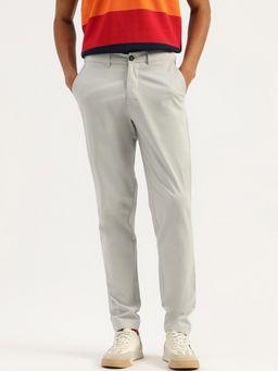 United Colors of Benetton - Grey Solid Relaxed Fit Chinos